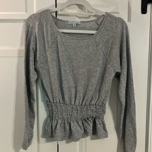 Grey long sleeve top